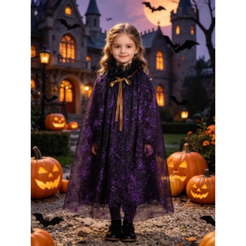 Kids Halloween Witch Cloak Cosplay Costume, Girls Fashion Cape for Birthday Carnival Holiday Party Dress Up Role Play
Kids Halloween Witch Cloak Cosplay Costume, Girls Fashion Cape for Birthday Carnival Holiday Party Dress Up Role Play