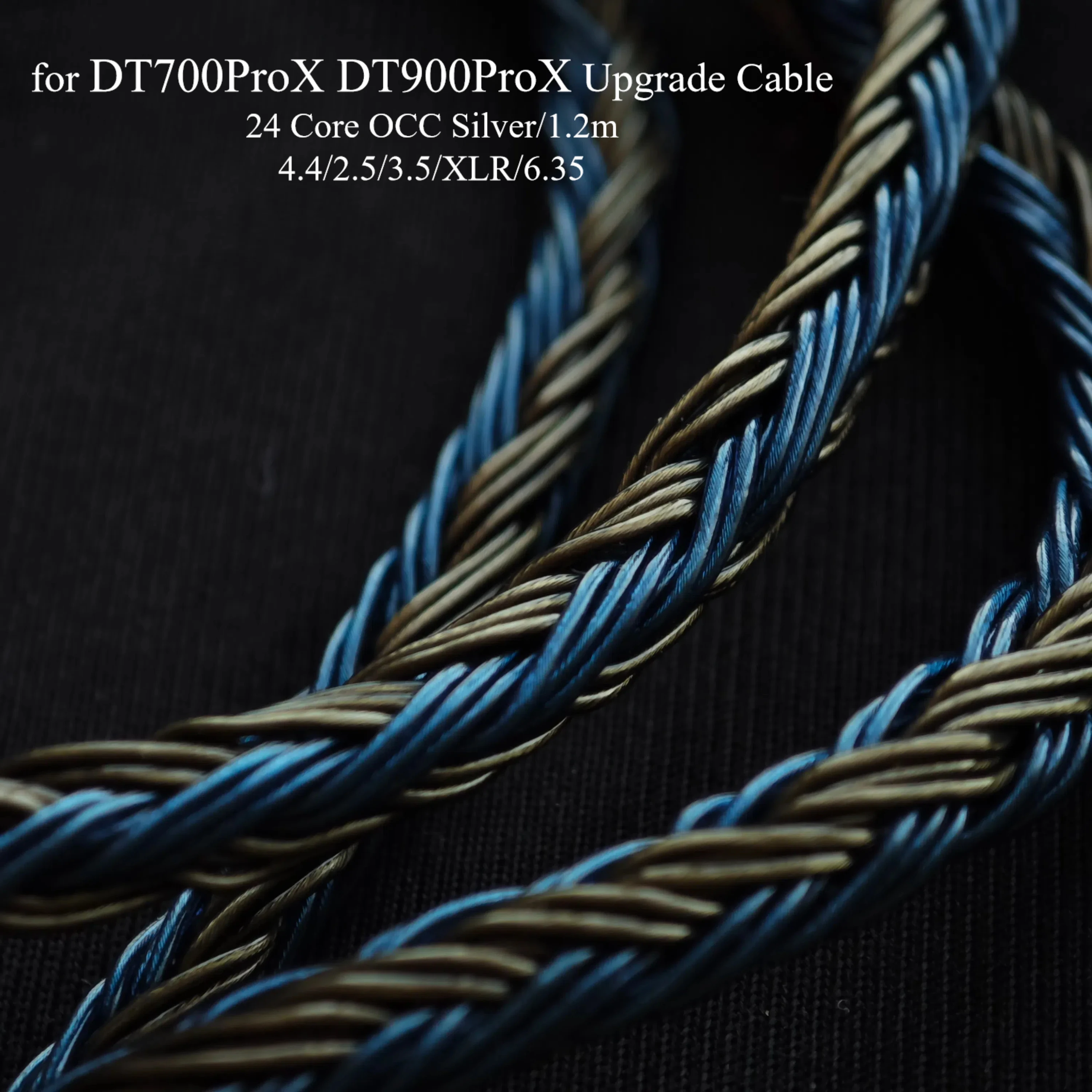 24-Core DT700ProX, DT900ProX Earphones OCC Silver Mixed plated Upgrade cable Headphone wire Mini XLR, 6.35mm/3.5/4.4mm
24-Core DT700ProX, DT900ProX Earphones OCC Silver Mixed plated Upgrade cable Headphone wire Mini XLR, 6.35mm/3.5/4.4mm