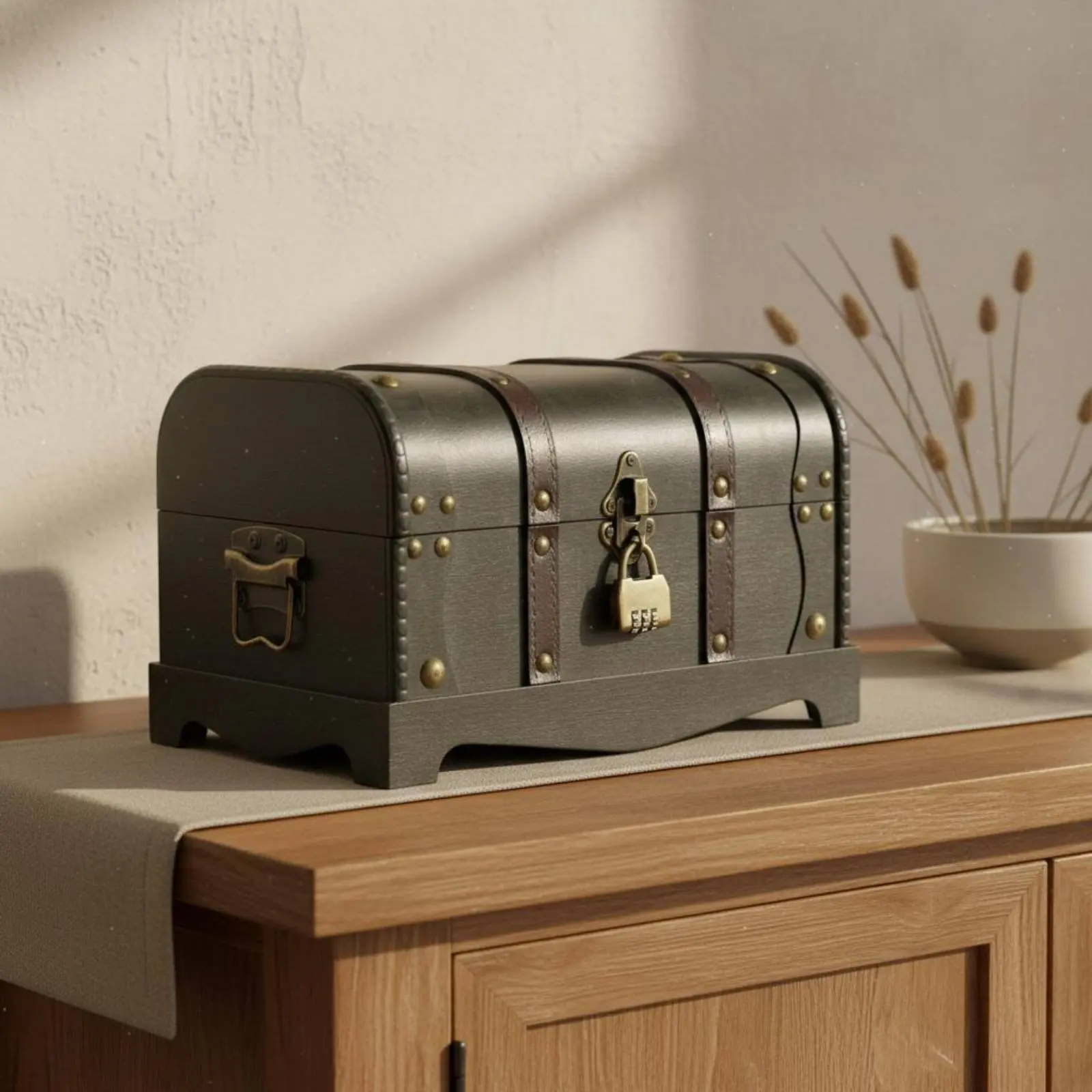 Wooden Storage Chest Decorative Prop Antique Design Storage Box Vintage Treasure Chest Retro Design Pirate Treasure Box
Wooden Storage Chest Decorative Prop Antique Design Storage Box Vintage Treasure Chest Retro Design Pirate Treasure Box