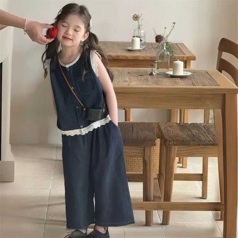 Children's Clothing Sets Lace Lace Sleeveless Top + Wide-leg Pants 2pcs Sets Kids Clothes Girls Baby Girl Outfit Set
Children's Clothing Sets Lace Lace Sleeveless Top + Wide-leg Pants 2pcs Sets Kids Clothes Girls Baby Girl Outfit Set