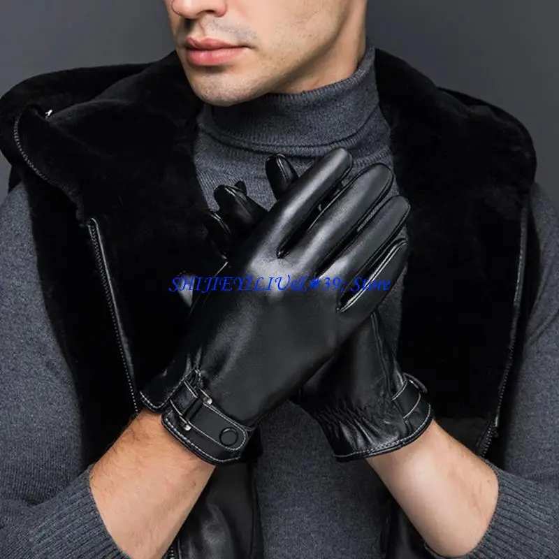 E21F Leather Warm Gloves Full Finger Gloves Touchscreen Driving Fleece Lined Glove
E21F Leather Warm Gloves Full Finger Gloves Touchscreen Driving Fleece Lined Glove