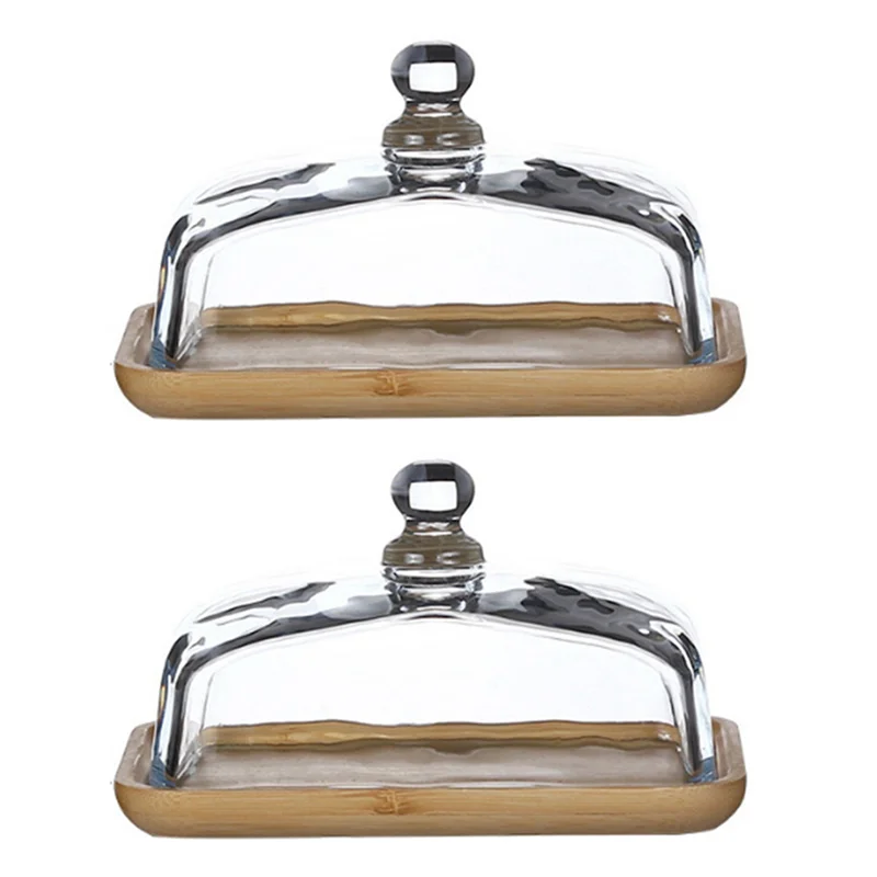 ABUN-2X Bamboo Butter Dish With Glass Lid - Clear Butter Tray For Refrigerator&Counter For Butter
ABUN-2X Bamboo Butter Dish With Glass Lid - Clear Butter Tray For Refrigerator&Counter For Butter