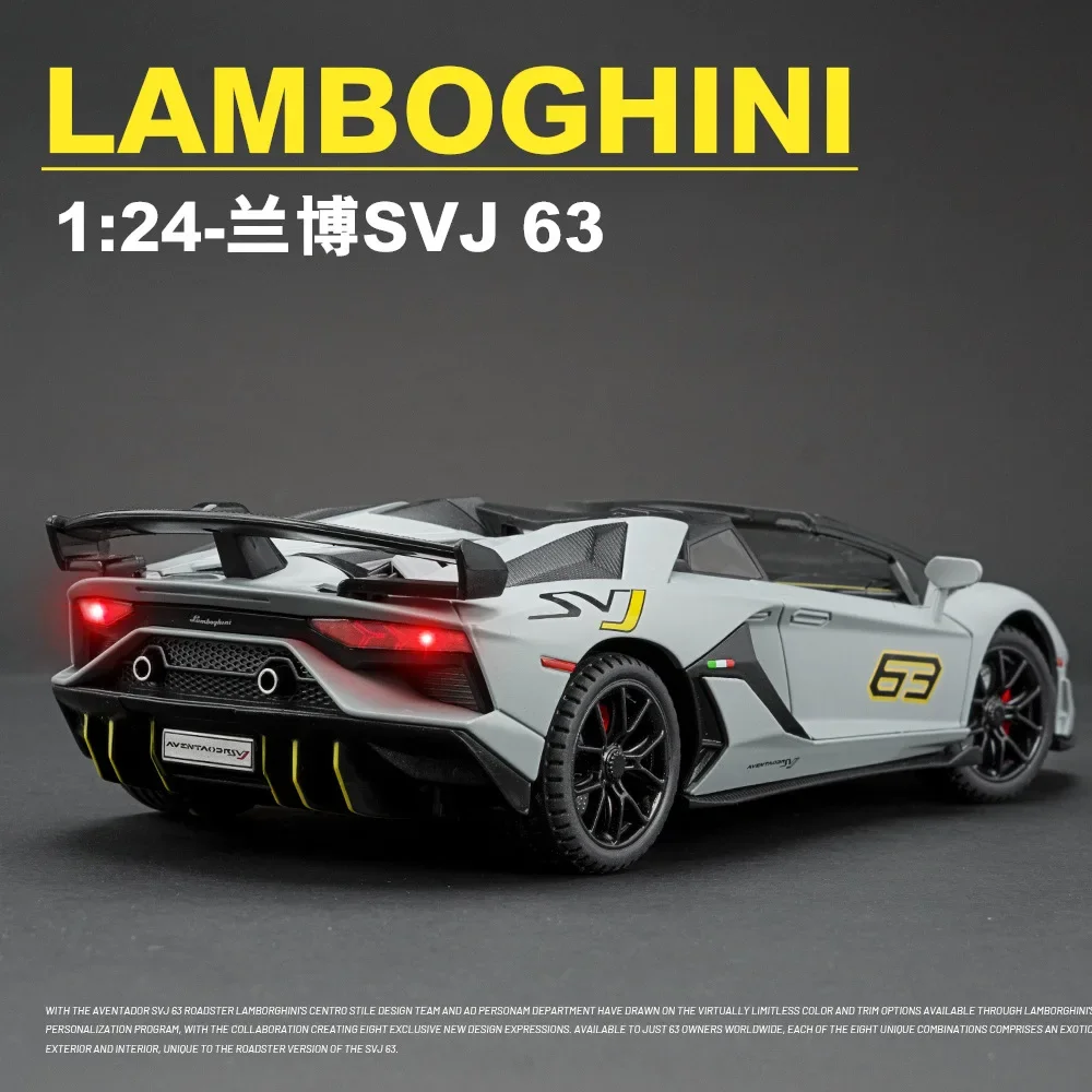 1:24 Lamborghini SVJ 63 Alloy Racing Car Model Diecast Metal Toy Sports Car Model Sound and Light Simulation Kids Gift
1:24 Lamborghini SVJ 63 Alloy Racing Car Model Diecast Metal Toy Sports Car Model Sound and Light Simulation Kids Gift