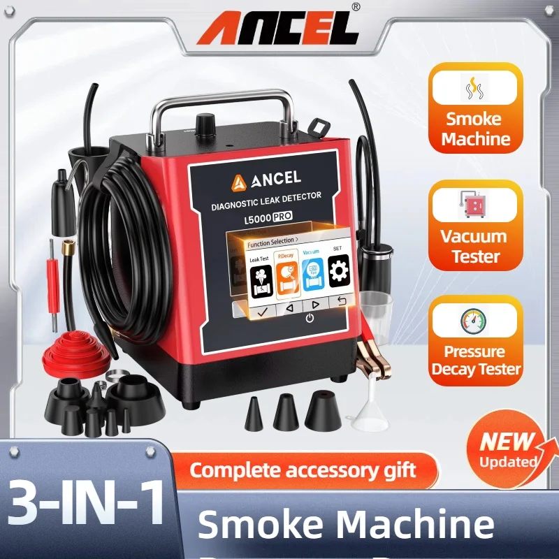 Smoke Machine Leak Detector EVAP System Tester ANCEL L5000 PRO Turbo Diagnostic Tool with LCD Display for Cars Motorcycles
Smoke Machine Leak Detector EVAP System Tester ANCEL L5000 PRO Turbo Diagnostic Tool with LCD Display for Cars Motorcycles