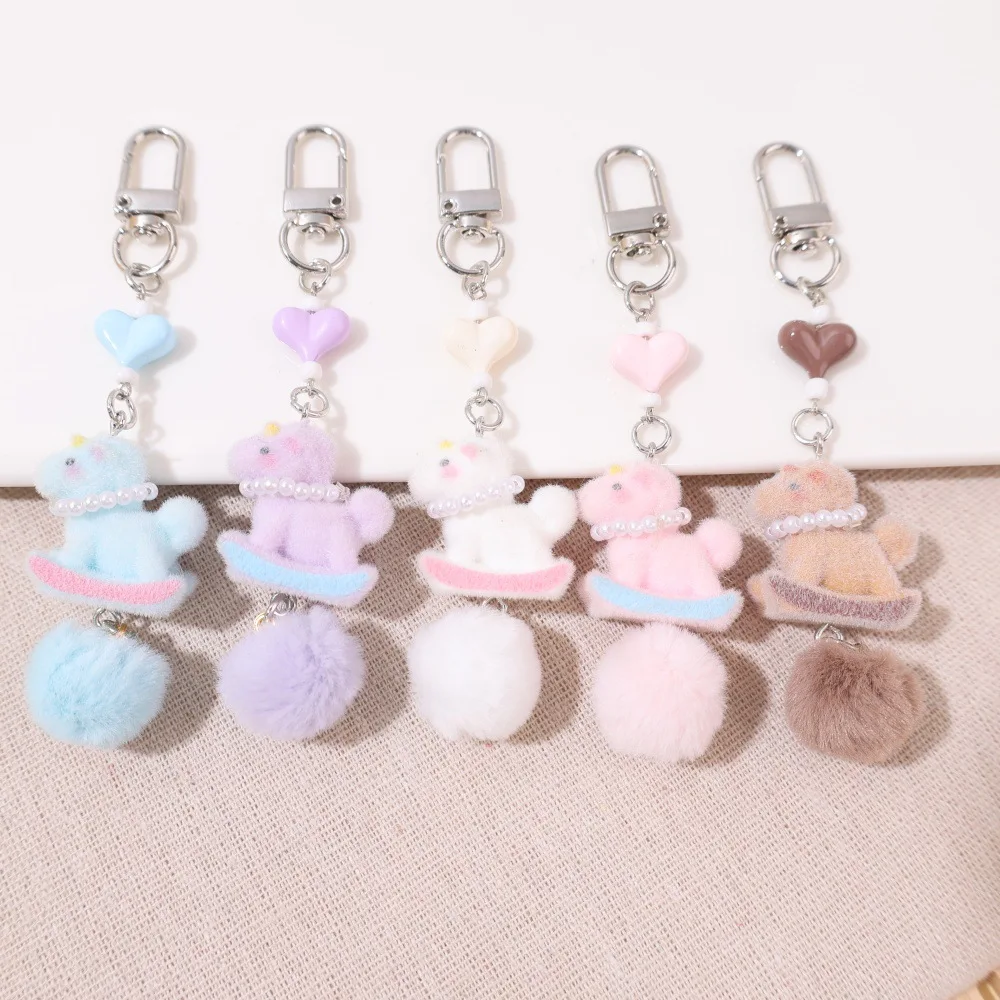 5Pcs small pony keychains flocked creative animals cute bag pendants pom pom key chains wholesale gifts
5Pcs small pony keychains flocked creative animals cute bag pendants pom pom key chains wholesale gifts