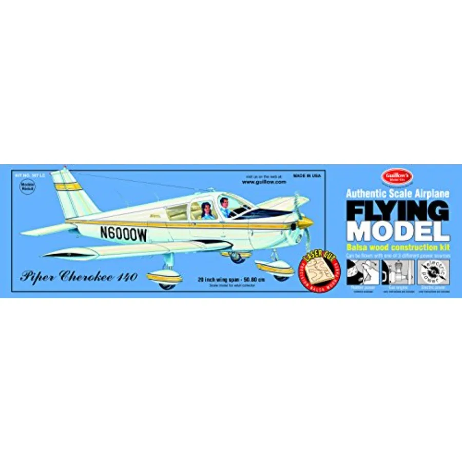 Guillow's Piper Cherokee 140 Laser Cut Model Kit
Guillow's Piper Cherokee 140 Laser Cut Model Kit