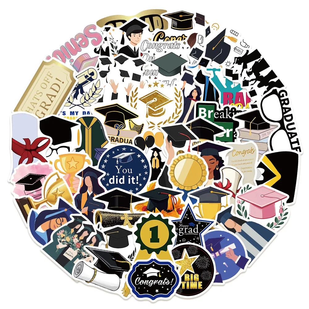 10/30/50PCS Graduation Season Stickers Fun Decorative Stickers DIY Motorcycle Helmet Pencil Box Scrapbook Decals Toy Stickers
10/30/50PCS Graduation Season Stickers Fun Decorative Stickers DIY Motorcycle Helmet Pencil Box Scrapbook Decals Toy Stickers