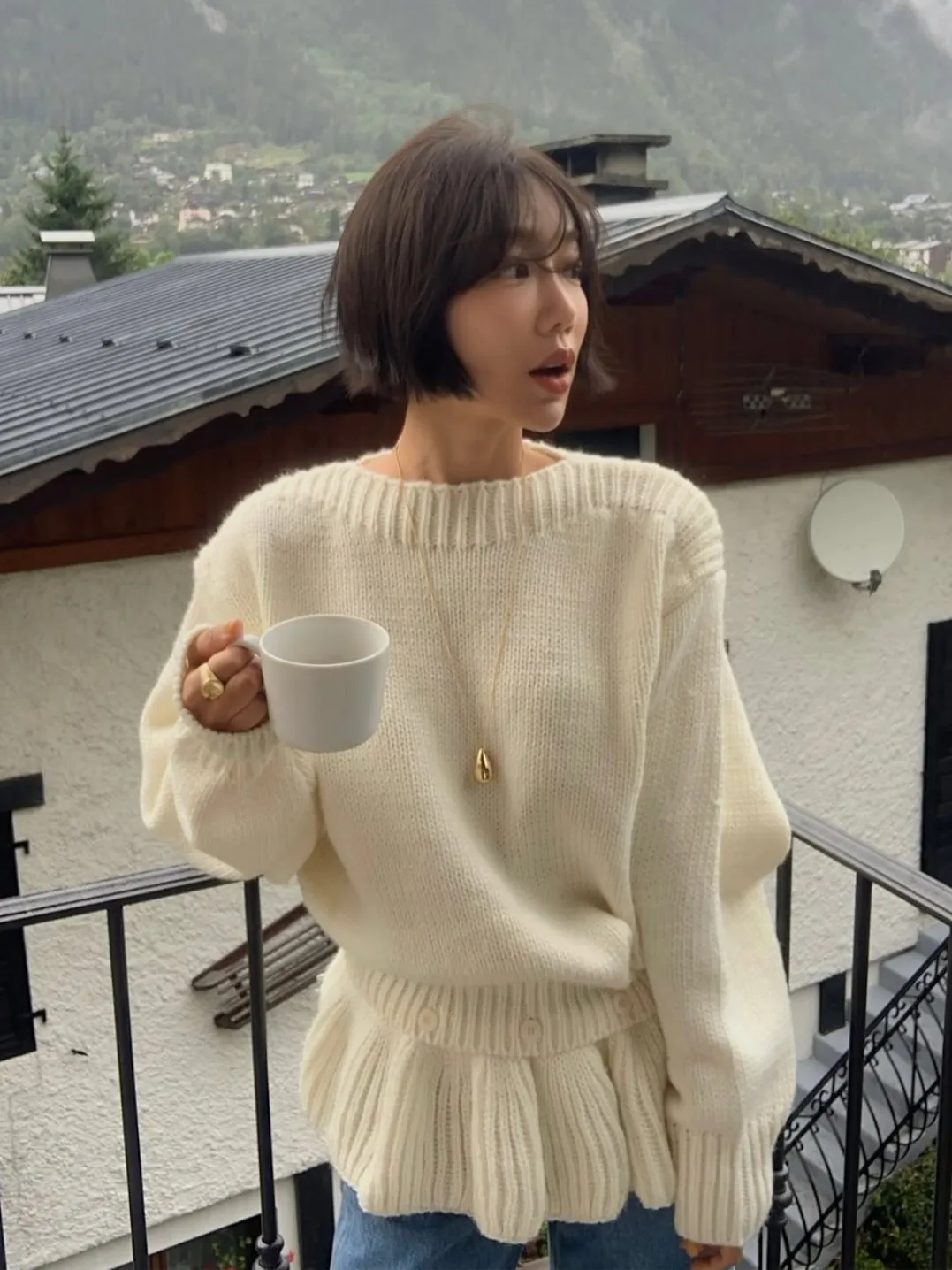 Chic Autumn Soft Long Sve Knitted Sweater Women's Faion Commute Sle with Ruffle Skirt Set Casual Regular Thin
Chic Autumn Soft Long Sve Knitted Sweater Women's Faion Commute Sle with Ruffle Skirt Set Casual Regular Thin