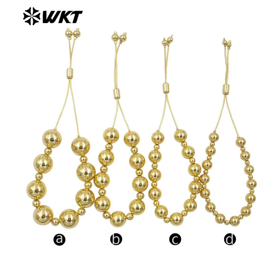 WT-JF347 New Popular Design Different Size Brass Round Beads Handmade Chain Bracelet In Adjustable For Women
WT-JF347 New Popular Design Different Size Brass Round Beads Handmade Chain Bracelet In Adjustable For Women