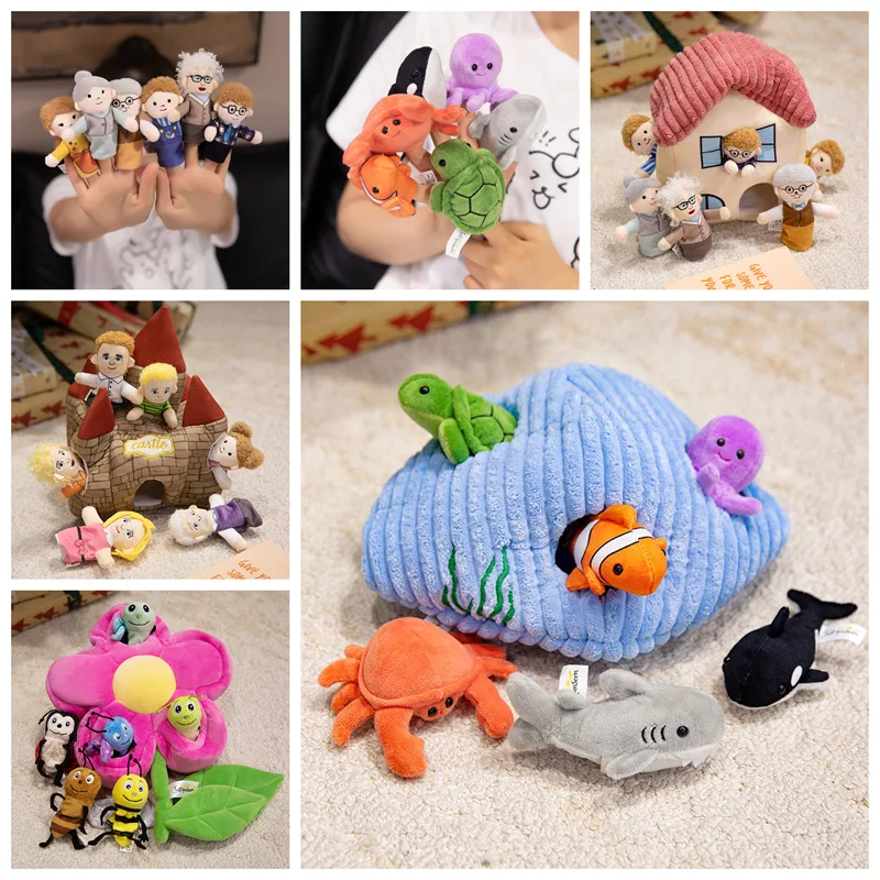 New Hand Puppet + House Plush Toy Cartoon Animal Family Finger Puppet Role Play Tell Story Cloth Doll Educational Toys For Kids
New Hand Puppet + House Plush Toy Cartoon Animal Family Finger Puppet Role Play Tell Story Cloth Doll Educational Toys For Kids