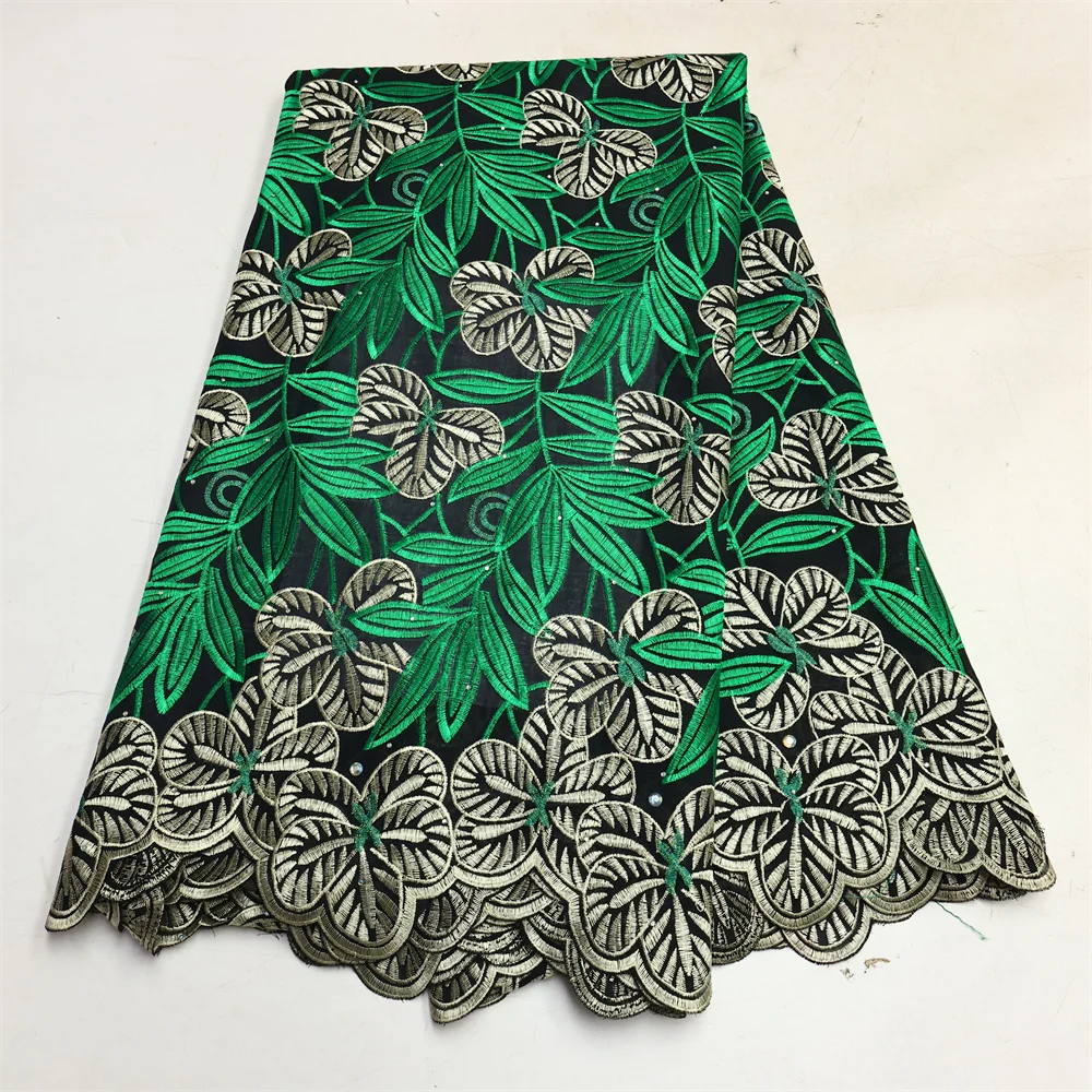 Nigerian Embroidery Cotton Lace 2024 High Quality African Lace Fabric with Stones for Sew Elegant Evening Party Dresses
Nigerian Embroidery Cotton Lace 2024 High Quality African Lace Fabric with Stones for Sew Elegant Evening Party Dresses