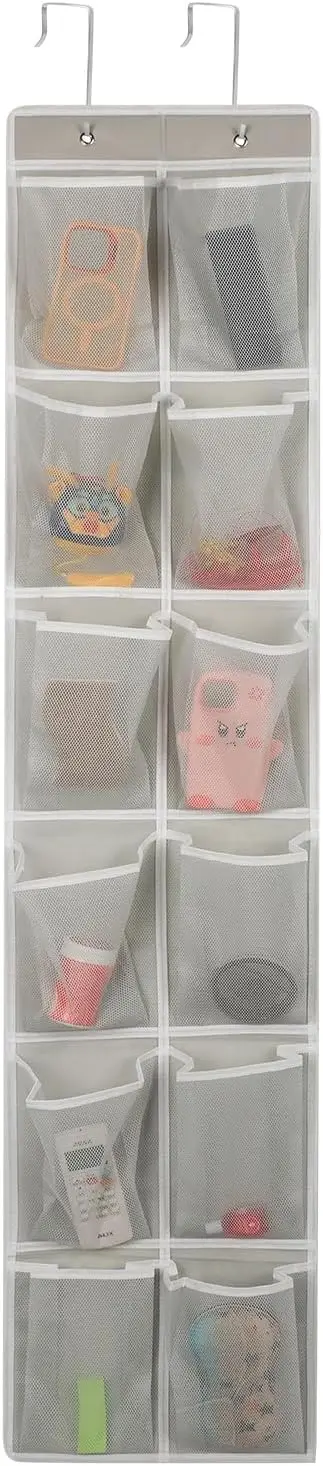12 Pocket Hanging Shoe Organizer for Door, Gray Non-Woven Fabric
12 Pocket Hanging Shoe Organizer for Door, Gray Non-Woven Fabric