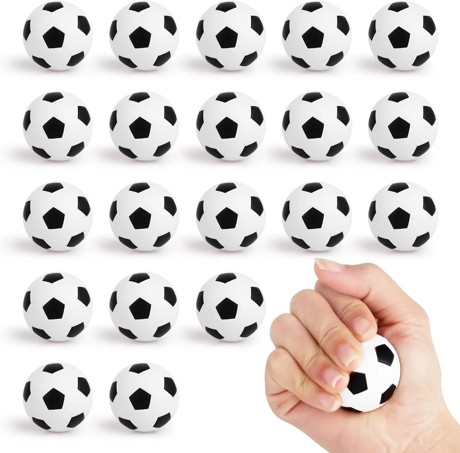 Mini Soccer Stress Balls 20 Pack Foam Sports Balls Squeeze Anxiety Relief Toy for Kids Party Favors
Mini Soccer Stress Balls 20 Pack Foam Sports Balls Squeeze Anxiety Relief Toy for Kids Party Favors