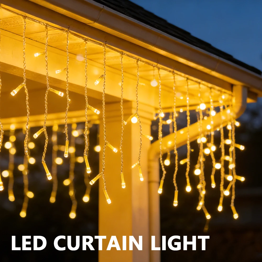 5m Waterproof LED Curtain Light Icicle String Fairy Light 96 LEDs Waterfall Lights for Windows Eaves Wedding Party Holiday Decor
5m Waterproof LED Curtain Light Icicle String Fairy Light 96 LEDs Waterfall Lights for Windows Eaves Wedding Party Holiday Decor