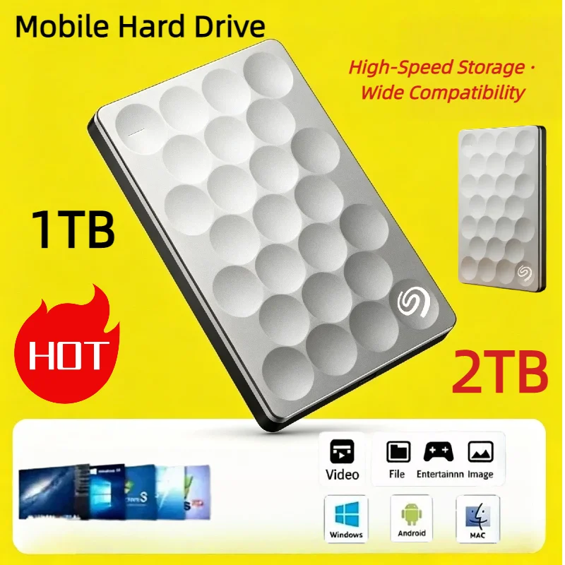 For Seagate 1TB Portable Hard Disk USB3.0 2TB High Speed External SSD Hard Drive Large Capacity Data Backup Storage Drive for PC
For Seagate 1TB Portable Hard Disk USB3.0 2TB High Speed External SSD Hard Drive Large Capacity Data Backup Storage Drive for PC