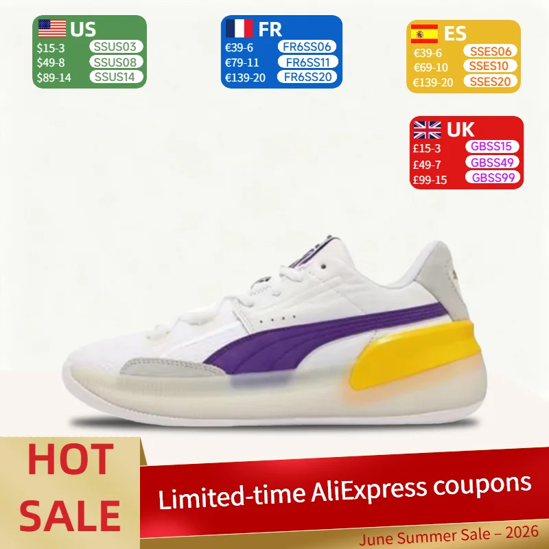PUMA Clyde Hardwood Team: Comfortable, Soft, Durable, and Breathable Low-Top Basketball Shoes (Unisex) - White 193663-09
PUMA Clyde Hardwood Team: Comfortable, Soft, Durable, and Breathable Low-Top Basketball Shoes (Unisex) - White 193663-09