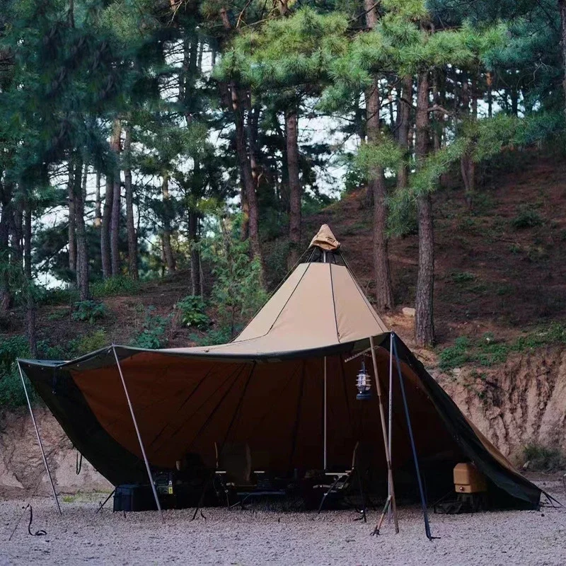 Outdoor Camping Shelter Thickened Canvas Kweichow Moutai Tent Canopy Camping Pyramid Teepee Tent
Outdoor Camping Shelter Thickened Canvas Kweichow Moutai Tent Canopy Camping Pyramid Teepee Tent