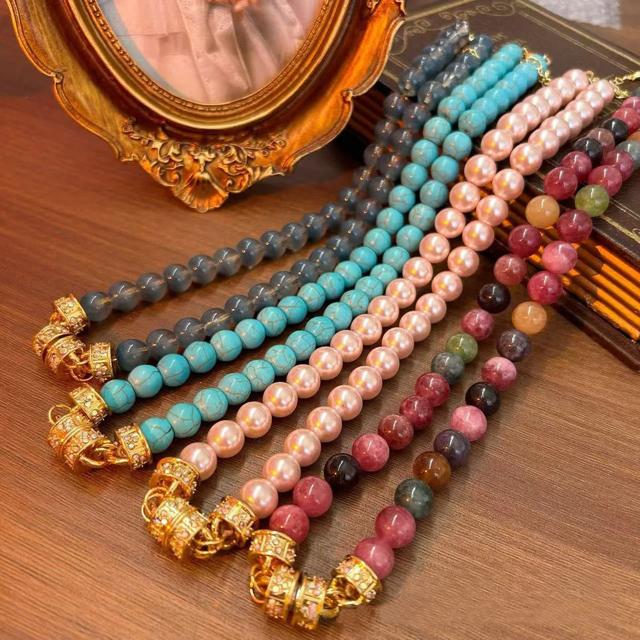 Vintage fashion classic glass crystal tourmaline stone necklace for women‘s girl party gift jewlry whosale
Vintage fashion classic glass crystal tourmaline stone necklace for women‘s girl party gift jewlry whosale