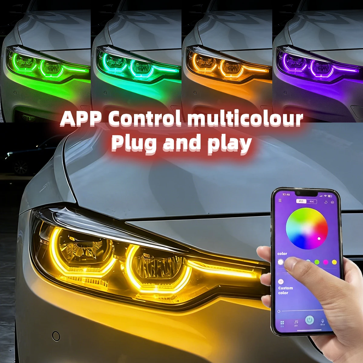 For BMW 3 Series F30 2013-2019 RGB LED DRL APP Color Control Plug and Play Daytime Running Light
For BMW 3 Series F30 2013-2019 RGB LED DRL APP Color Control Plug and Play Daytime Running Light