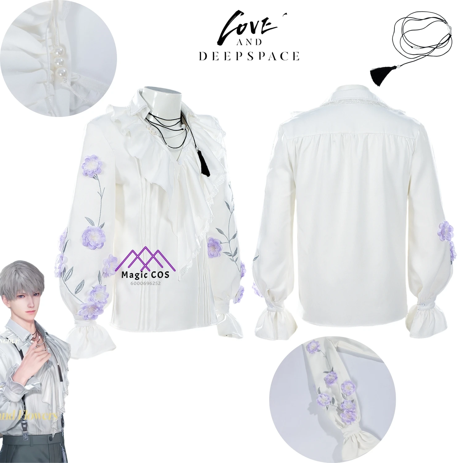 Game Love and Deepspace Aster Cosplay Costume Popular New Role Play Fashion White Skirt with Necklace for Men Comic Con Party
Game Love and Deepspace Aster Cosplay Costume Popular New Role Play Fashion White Skirt with Necklace for Men Comic Con Party