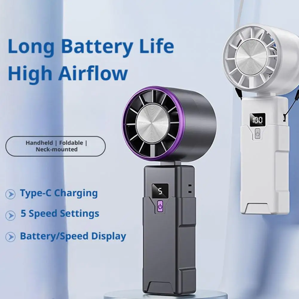 :2 in 1 Turbo Handheld Fan USB Rechargeable High Speed Neck Hanging Digital Display Foldable Mini Fan For Outdoor Home Use
:2 in 1 Turbo Handheld Fan USB Rechargeable High Speed Neck Hanging Digital Display Foldable Mini Fan For Outdoor Home Use