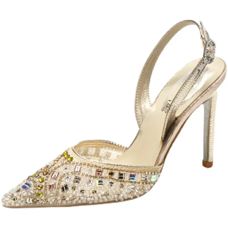 Summer New Crystal Wedding Shoes, High Heels, Thin Heels, Baotou Fairy Princess Girl, Design Sense, Temperament, Water Diamond
Summer New Crystal Wedding Shoes, High Heels, Thin Heels, Baotou Fairy Princess Girl, Design Sense, Temperament, Water Diamond