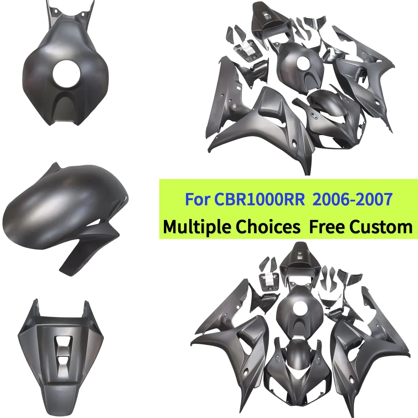 Aftermarket Fairing Kit For Honda CBR1000RR 2006-2007 Matte Gray Black Motorcycle ABS Body Panels Injection Molded
Aftermarket Fairing Kit For Honda CBR1000RR 2006-2007 Matte Gray Black Motorcycle ABS Body Panels Injection Molded