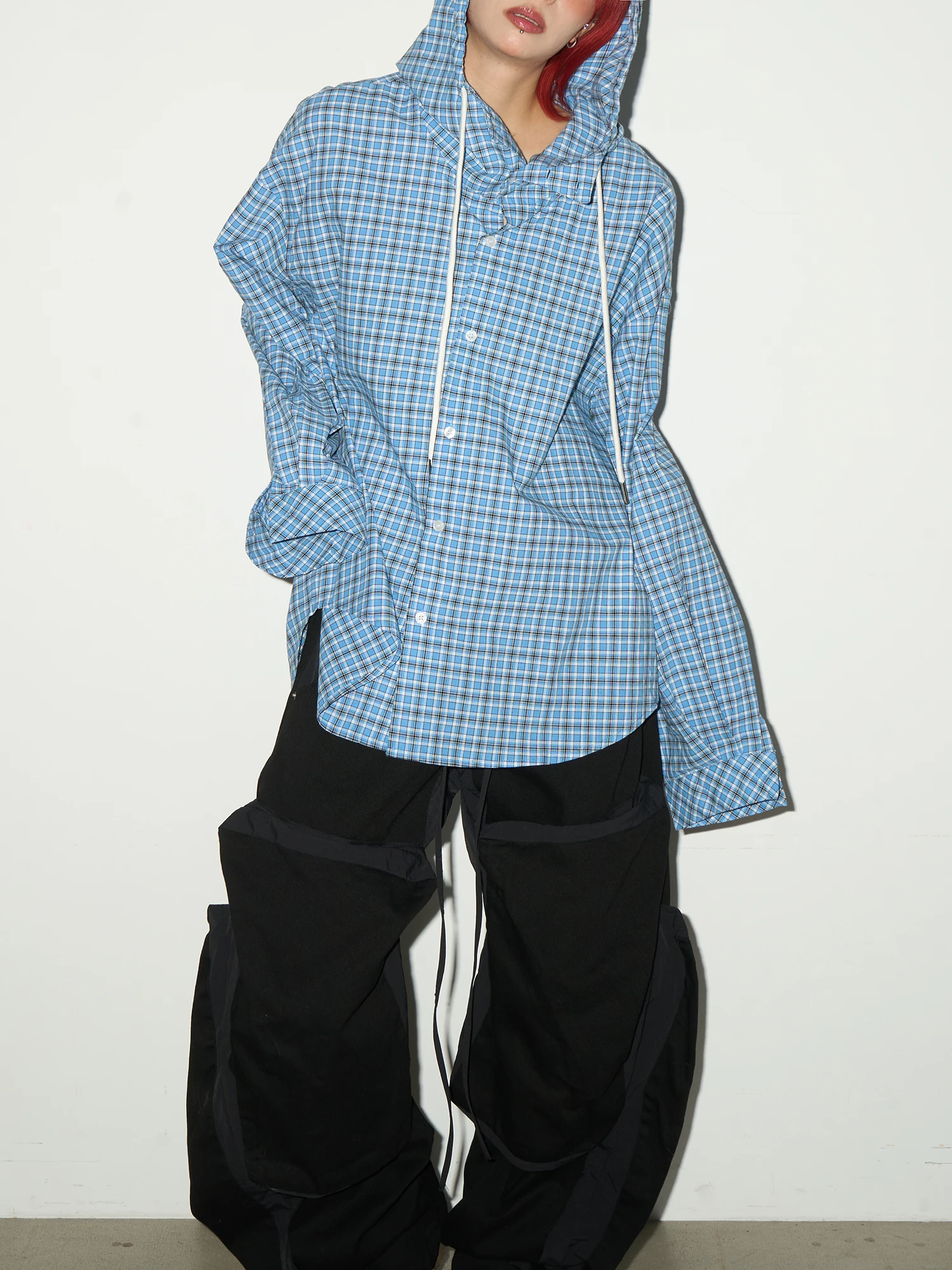 MICHINNYON Blue Plaid Vintage Casual Street Sle irt Coat Single Button Loose Women's Top Cotton Long Sve Hooded
MICHINNYON Blue Plaid Vintage Casual Street Sle irt Coat Single Button Loose Women's Top Cotton Long Sve Hooded
