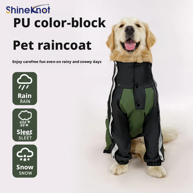 SHINEKNOT Pet Raincoat Dog Color Blocked Pu Waterproof Rainy Day Outdoor Clothes Large Dog Labrador Special Raincoat
SHINEKNOT Pet Raincoat Dog Color Blocked Pu Waterproof Rainy Day Outdoor Clothes Large Dog Labrador Special Raincoat