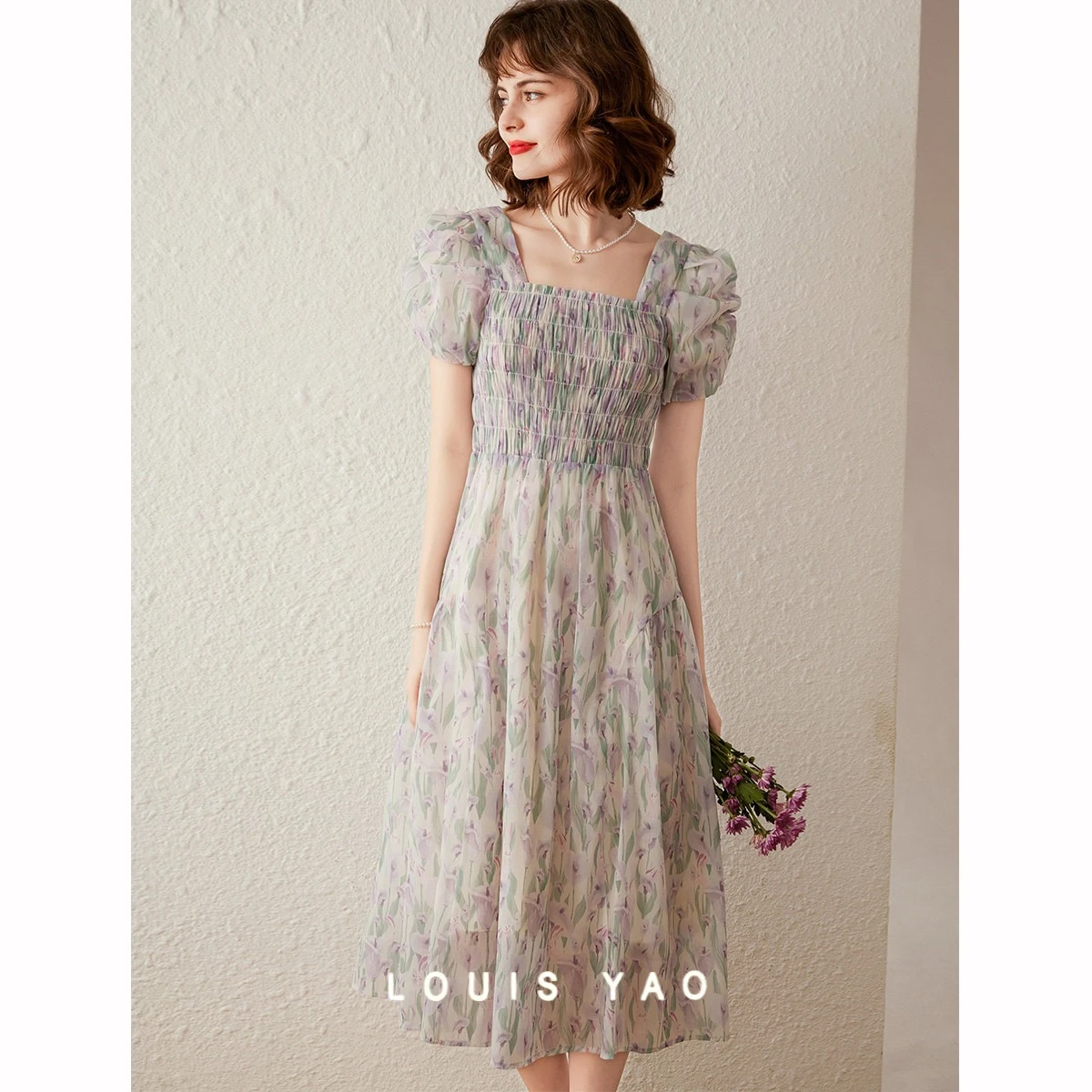 LOUIS YAO Romantic Fresh Square Neck Floral Dress 2025 Summer Slim Retro Earrings Pod Short Sleeve Women's Long Dresses
LOUIS YAO Romantic Fresh Square Neck Floral Dress 2025 Summer Slim Retro Earrings Pod Short Sleeve Women's Long Dresses