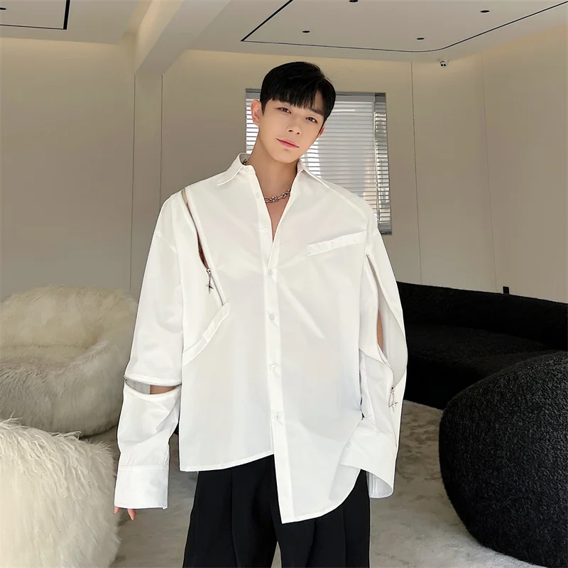 k Street Sle Asymmetric Hem irt Trendy Brand Heavy Work Zipper Hollow Design Men's irt Breathable Polyester Fiber
k Street Sle Asymmetric Hem irt Trendy Brand Heavy Work Zipper Hollow Design Men's irt Breathable Polyester Fiber