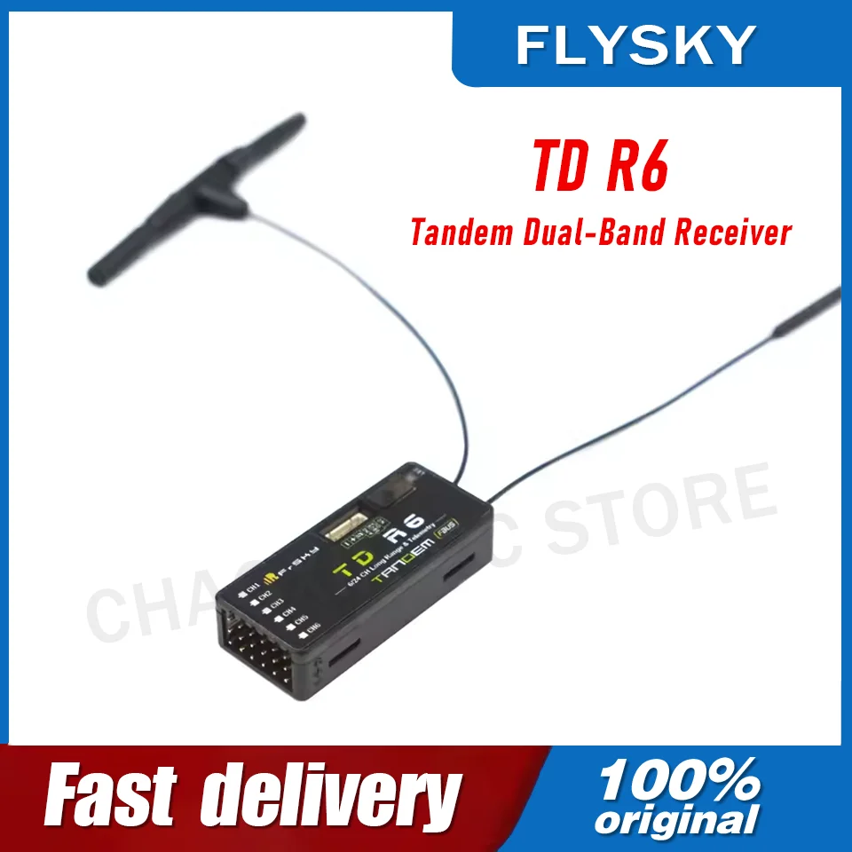 FrSky TD R6 2.4G 900M Tandem Dual-Band Receiver with 6 Channel Ports for Remote Control Systems
FrSky TD R6 2.4G 900M Tandem Dual-Band Receiver with 6 Channel Ports for Remote Control Systems