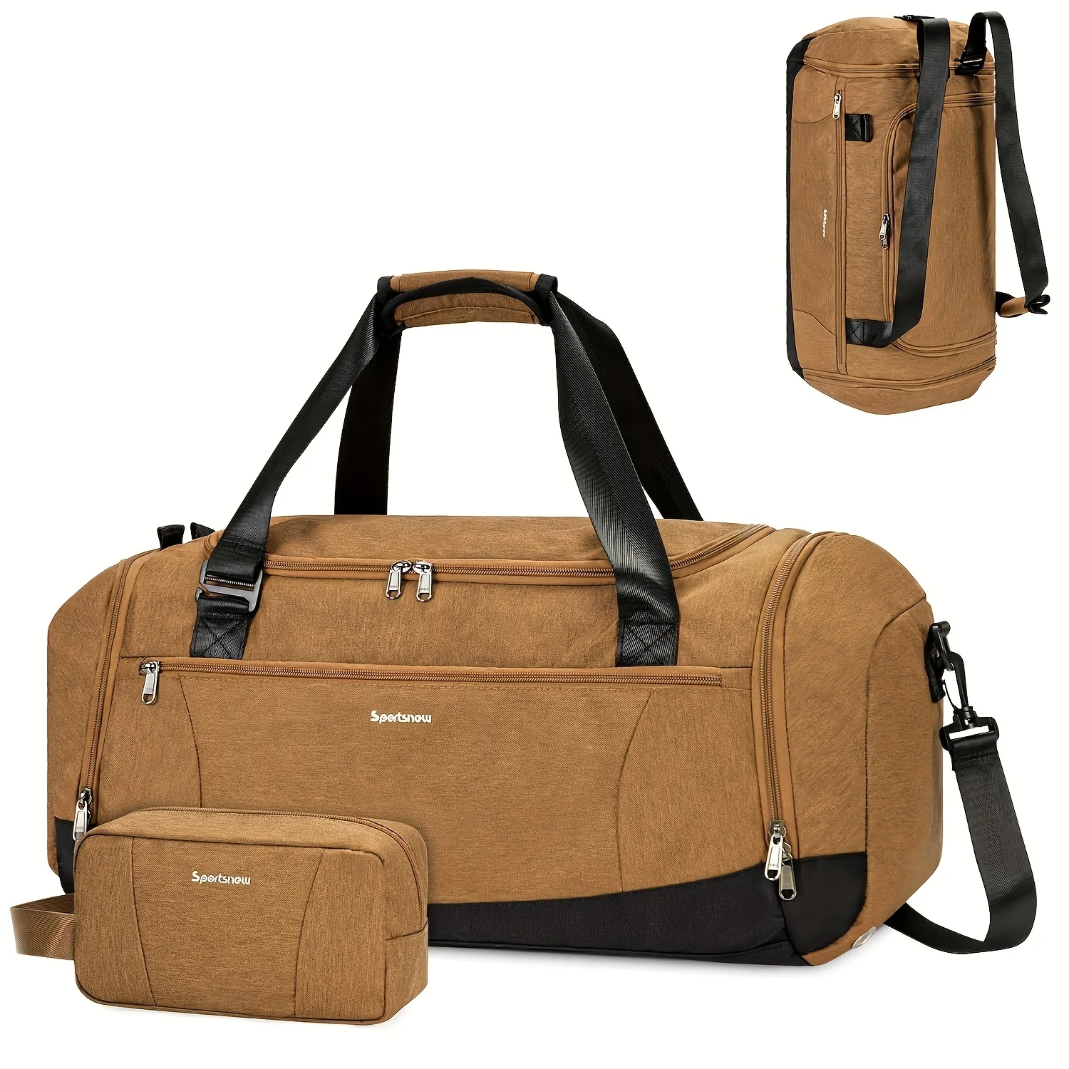 Large Capacity Travel Duffel with Shoe Compartment & Wet Pocket - Heavy-Duty Gym, Weekend, Overnight Backpack - Adjustable Strap, Spacious Interior - Durable Polyester Suitcase Replacement for Men & Women - Ideal for Business, Vacation, Sports
Large Capacity Travel Duffel with Shoe Compartment & Wet Pocket - Heavy-Duty Gym, Weekend, Overnight Backpack - Adjustable Strap, Spacious Interior - Durable Polyester Suitcase Replacement for Men & Women - Ideal for Business, Vacation, Sports