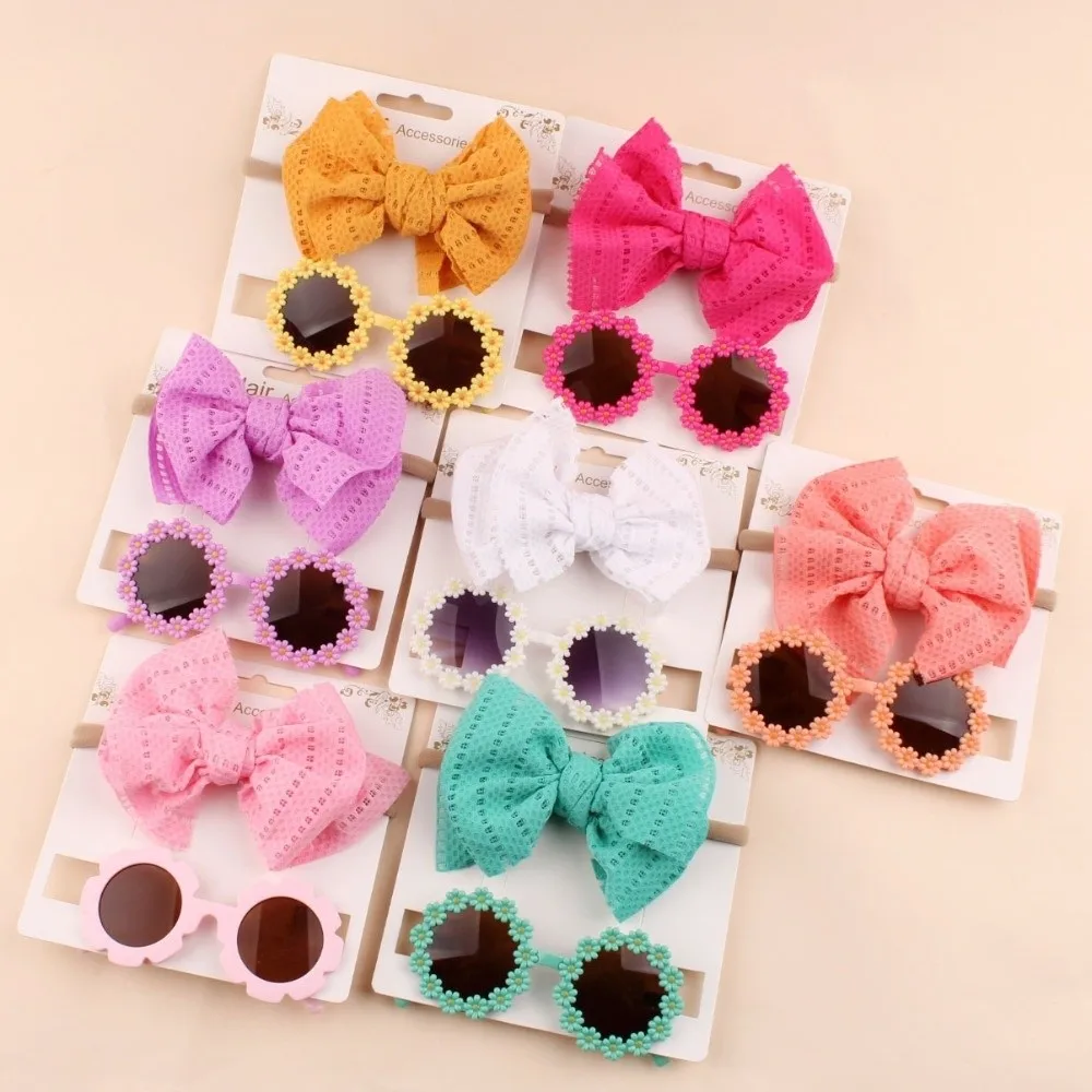 2pcs/set Soft Elastic Children Bowknot Headband Cotton Wide Baby Bows Turban Solid Color Kids Sunglasses Set Toddler
2pcs/set Soft Elastic Children Bowknot Headband Cotton Wide Baby Bows Turban Solid Color Kids Sunglasses Set Toddler