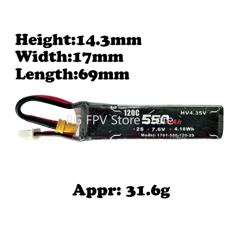 3 шт. высокоэнергетический ALIENRC 550mAh 2S/7,6 V 3S/11,4/15,2 V 120C модель самолета, литиевая батарея высокого напряжения, разъем LIHV XT30
3 шт. высокоэнергетический ALIENRC 550mAh 2S/7,6 V 3S/11,4/15,2 V 120C модель самолета, литиевая батарея высокого напряжения, разъем LIHV XT30