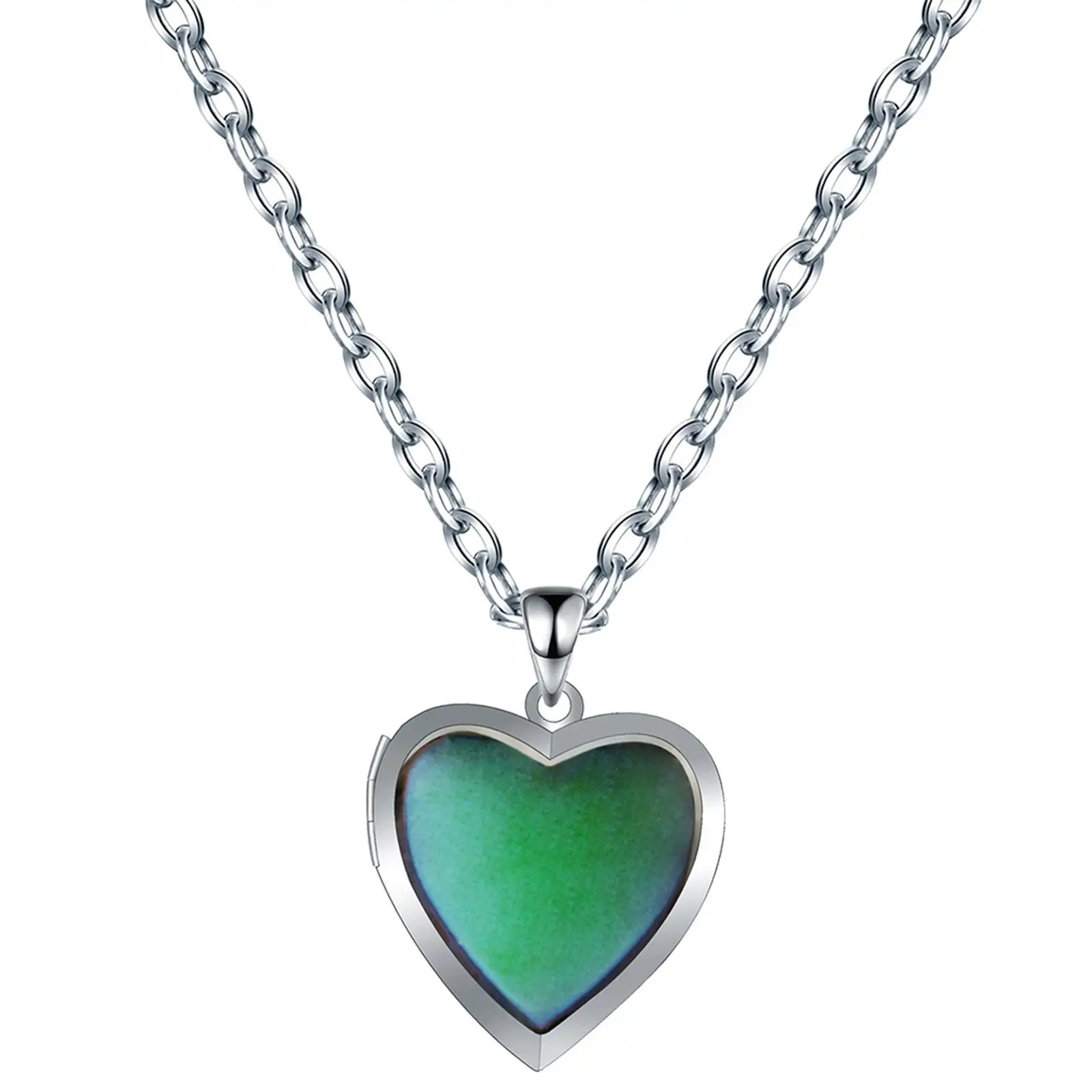 Love Heart Mood Necklace with Photo Frame Temperature Sensing Color Changing
Love Heart Mood Necklace with Photo Frame Temperature Sensing Color Changing
