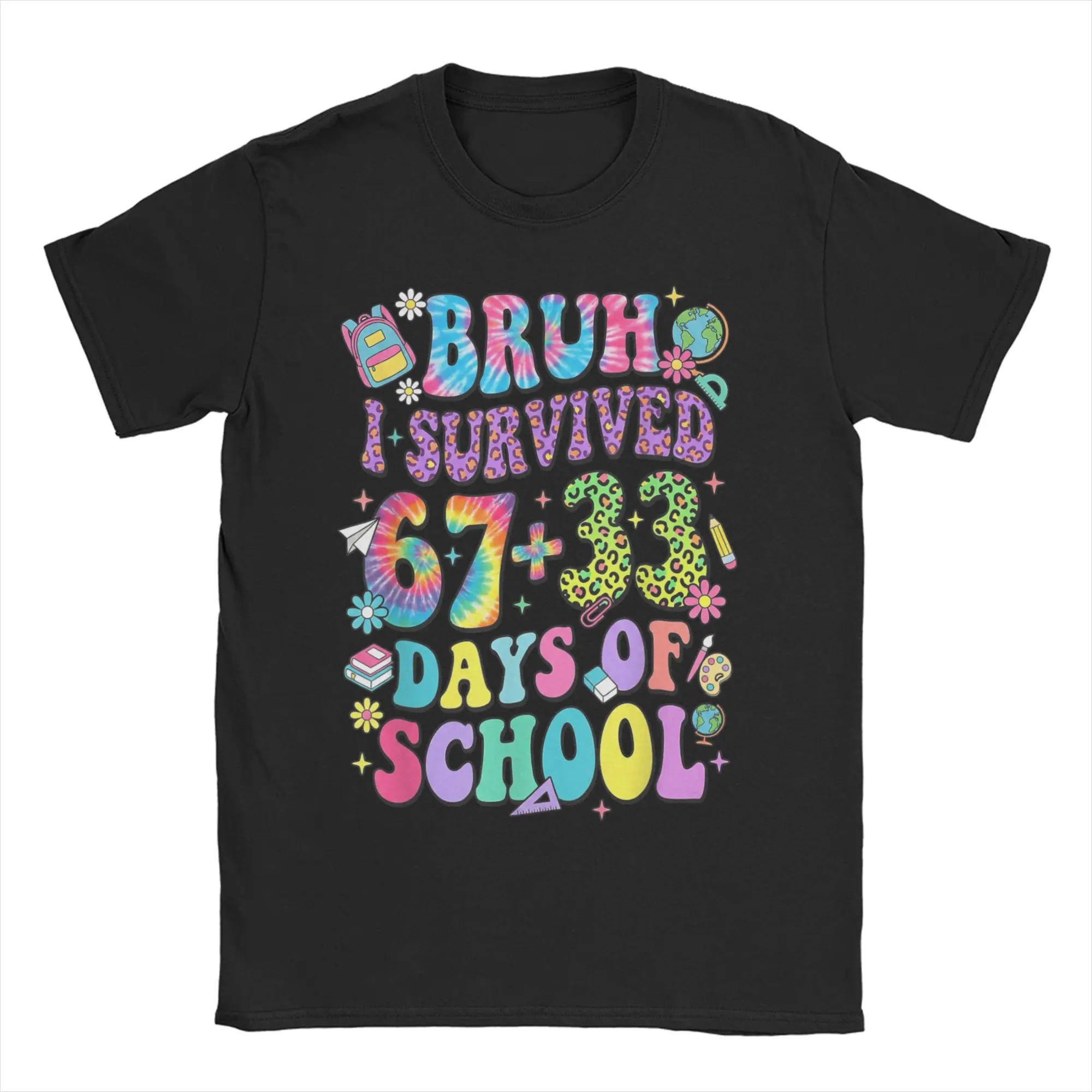 Men's Bruh I Survived 67 + 33 Days of School 100th Day of School T Shirt Cotton Clothes Funny Short Sleeve Crewneck T-Shirts
Men's Bruh I Survived 67 + 33 Days of School 100th Day of School T Shirt Cotton Clothes Funny Short Sleeve Crewneck T-Shirts
