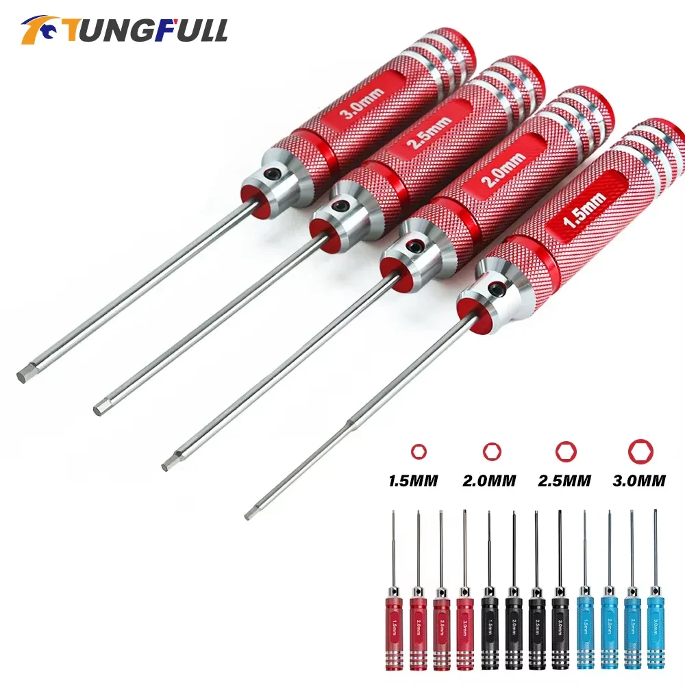 4pcs RC Hex Screwdriver Set Titanium Coated Hardened Steel 1.5 2.0 2.5 3.0mm Hex Driver Tools for RC Helicopter Car Drone DIY
4pcs RC Hex Screwdriver Set Titanium Coated Hardened Steel 1.5 2.0 2.5 3.0mm Hex Driver Tools for RC Helicopter Car Drone DIY