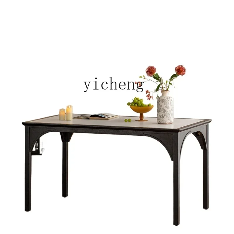 b12Antique Style Black Solid Wood Stone Plate Dining Table Italian Style Light Luxury Rectangular Table and Chair Combination
b12Antique Style Black Solid Wood Stone Plate Dining Table Italian Style Light Luxury Rectangular Table and Chair Combination