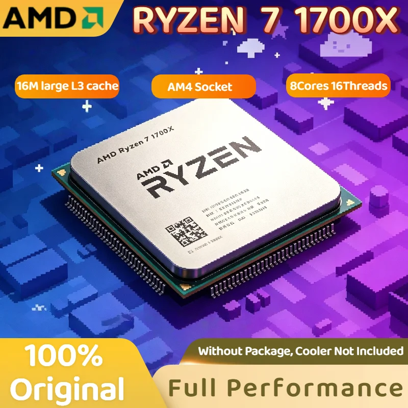 Socket AM4 AMD Ryzen 7 1700X R7 1700X CPU 3.4 3.8GHz 8 Core 16 Thread L3 16M Gaming Processor Pro Max Ultra 4K Plus
Socket AM4 AMD Ryzen 7 1700X R7 1700X CPU 3.4 3.8GHz 8 Core 16 Thread L3 16M Gaming Processor Pro Max Ultra 4K Plus