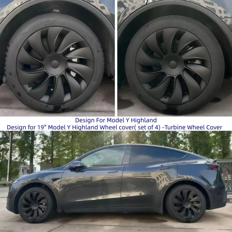 Aero Style 19' Wheel Cover Hub Cap for Tesla Model Y Highland 2025,2026 Set of 4, Sport Matte Black Rims Protective Cover Repla
Aero Style 19' Wheel Cover Hub Cap for Tesla Model Y Highland 2025,2026 Set of 4, Sport Matte Black Rims Protective Cover Repla