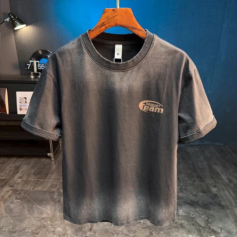 2025 new retro vintage printed letter short sleeved T-shirt for men, loose and casual versatile clothing
2025 new retro vintage printed letter short sleeved T-shirt for men, loose and casual versatile clothing