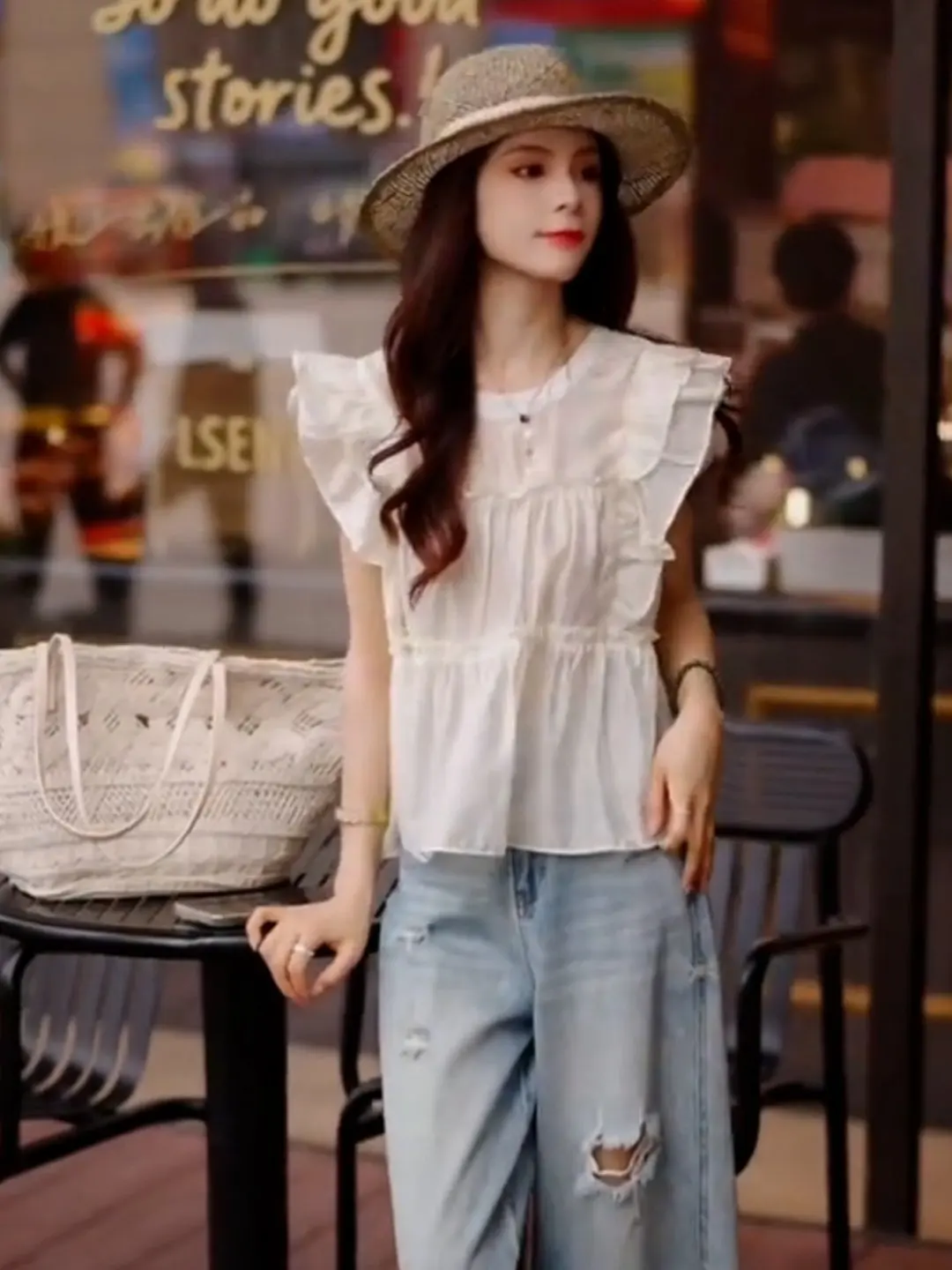 Sweet Style White Puffy Sleeve Doll Shirt Women's Summer New Fashion Loose Slimming Age-Defying Versatile Top
Sweet Style White Puffy Sleeve Doll Shirt Women's Summer New Fashion Loose Slimming Age-Defying Versatile Top