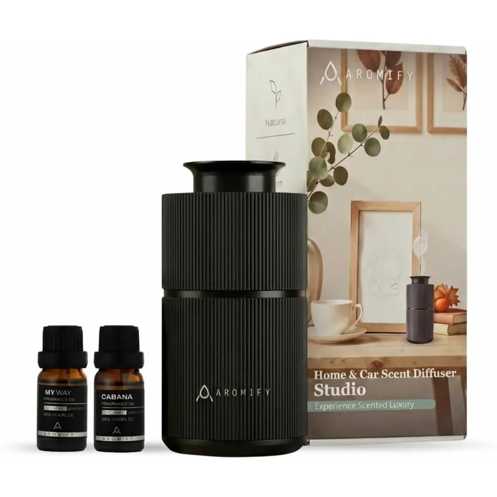 Portable Rechargeable Aroma Diffuser Kit with 2 Scents for Home, Car, and Office
Portable Rechargeable Aroma Diffuser Kit with 2 Scents for Home, Car, and Office