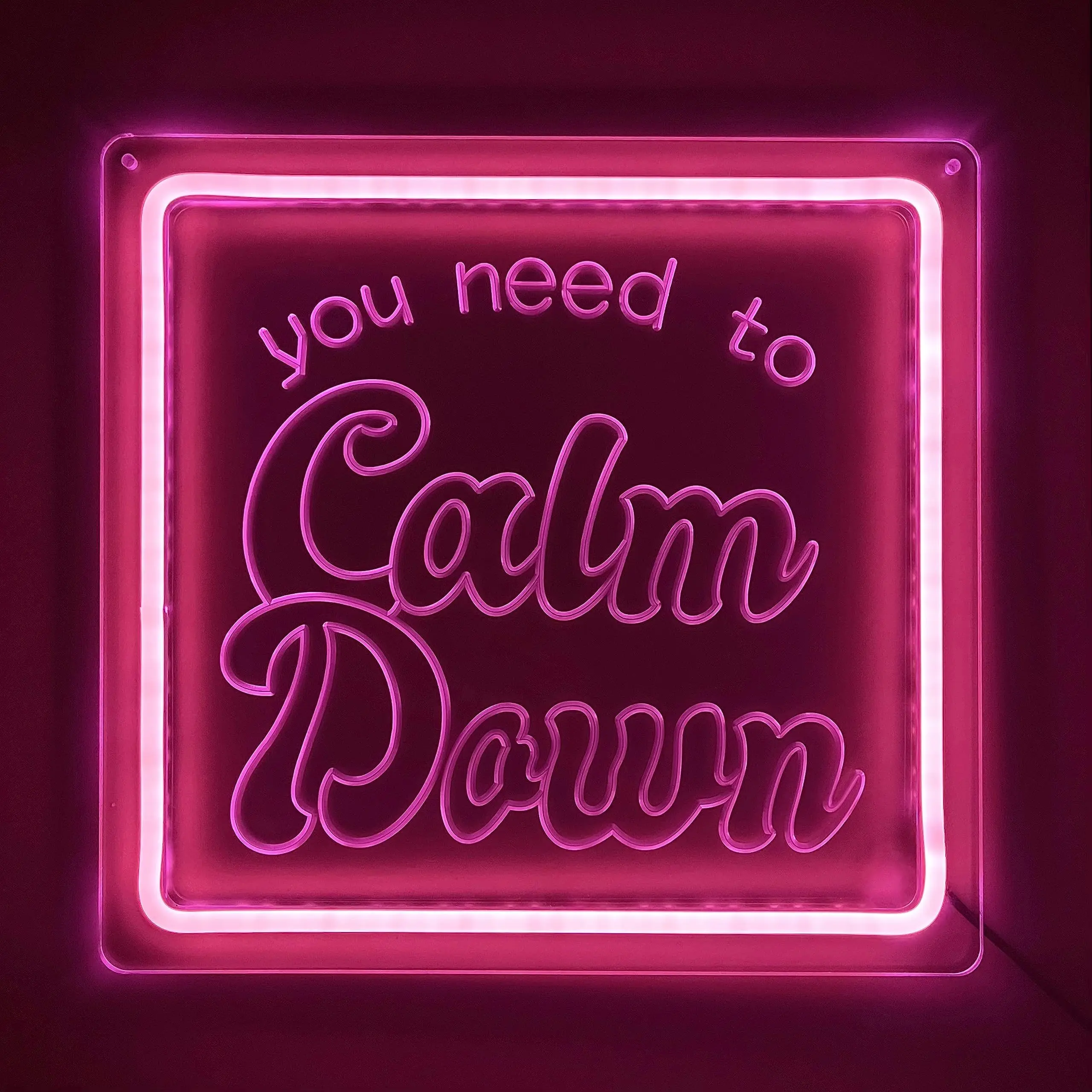 You need to Calm Down LED Neon , USB Powered Dimmable LED Neon, Suitable for Meditation Rooms, Bedrooms, SPA Wall Art
You need to Calm Down LED Neon , USB Powered Dimmable LED Neon, Suitable for Meditation Rooms, Bedrooms, SPA Wall Art