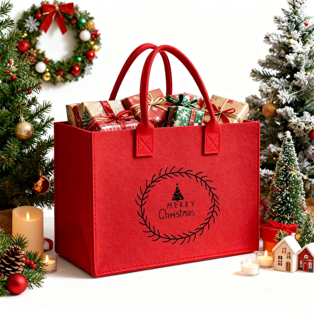 Women‘s Felt Christmas Tote Bag,Holiday Gift Shopping Bag Storage,For Christmas Gifts Holiday Parties Everyday Use Shopping Trip
Women‘s Felt Christmas Tote Bag,Holiday Gift Shopping Bag Storage,For Christmas Gifts Holiday Parties Everyday Use Shopping Trip
