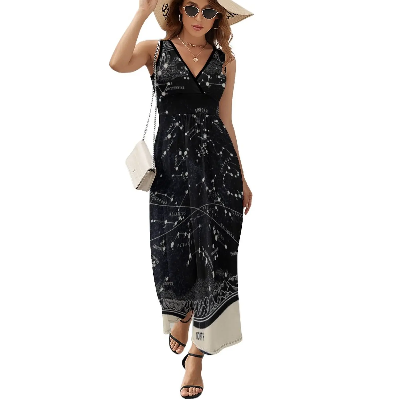 CONSTELLATION : Vintage 1963 Star Map Print Sleeveless Dress women party dresses Dress women
CONSTELLATION : Vintage 1963 Star Map Print Sleeveless Dress women party dresses Dress women