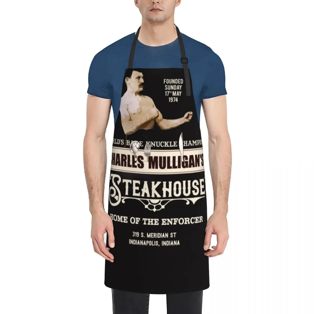 Charles Mulligan's Steakhouse Apron with personal logo Chef jacket men christmas kitchen cloths Apron
Charles Mulligan's Steakhouse Apron with personal logo Chef jacket men christmas kitchen cloths Apron