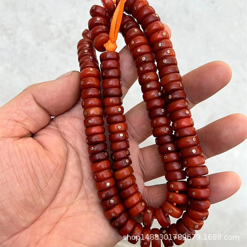 Yak bone inlaid Tibetan Buddhist beads 108-piece multi-loop bracelet
Yak bone inlaid Tibetan Buddhist beads 108-piece multi-loop bracelet