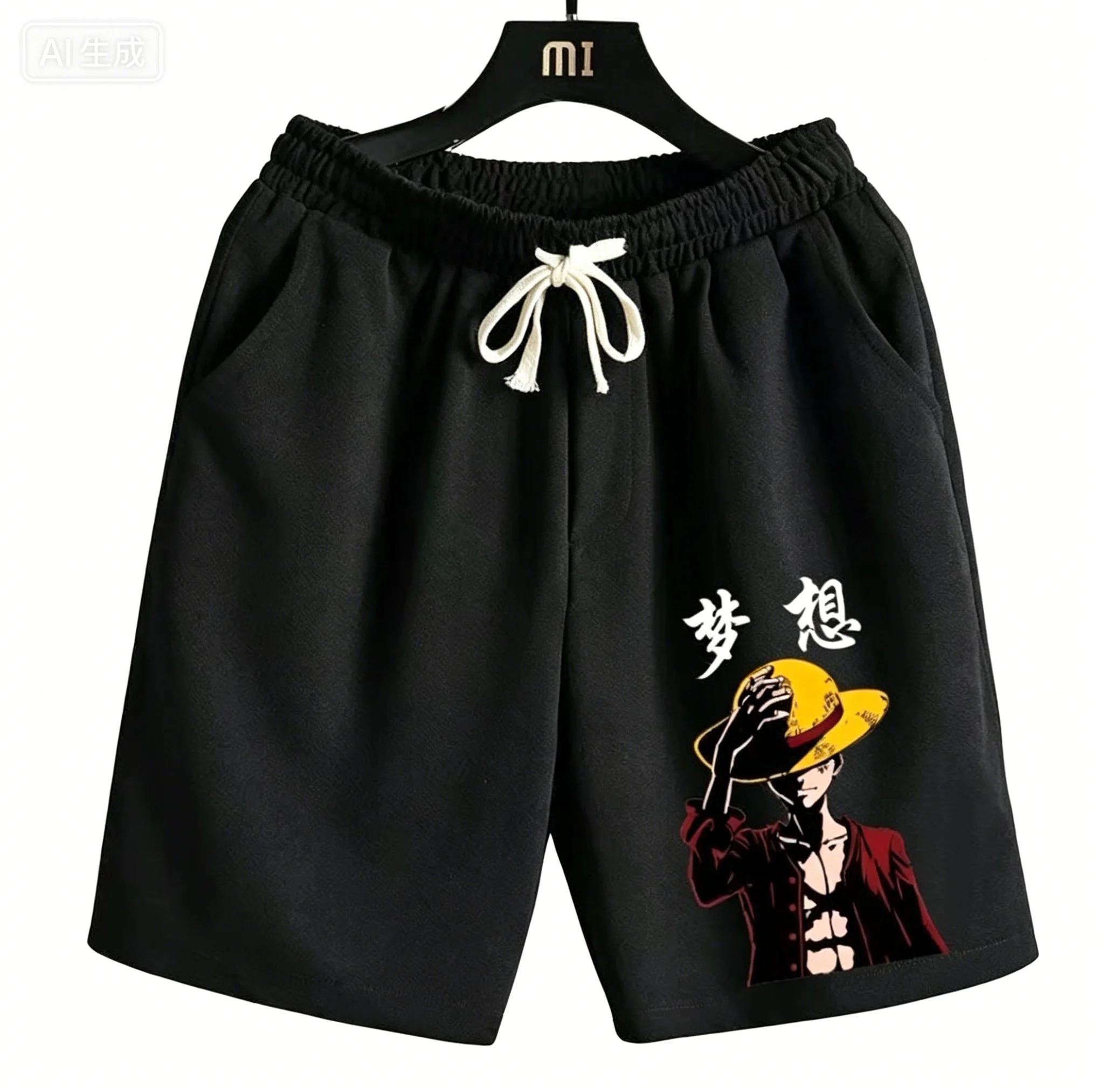 2026 New Summer One Piece Shorts Men Luffy Dream Print Casual Beach Shorts Elastic Waist Drawstring Loose Summer Anime Pants
2026 New Summer One Piece Shorts Men Luffy Dream Print Casual Beach Shorts Elastic Waist Drawstring Loose Summer Anime Pants